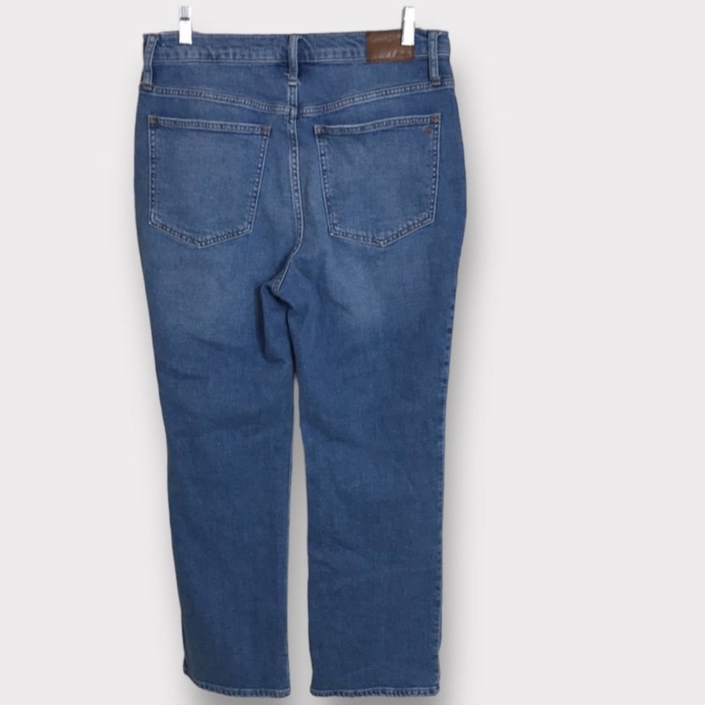 Madewell Women's Slim Demi-Boot Jeans Size 32 NWT Blue Flare High Rise $128 NWT - Picture 9 of 14